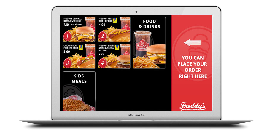 In-store self-service fastfood kiosk