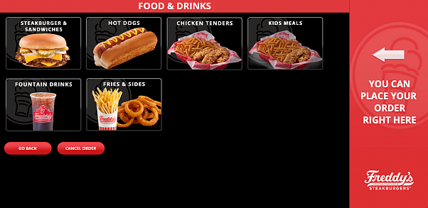 In-store self-service fastfood kiosk