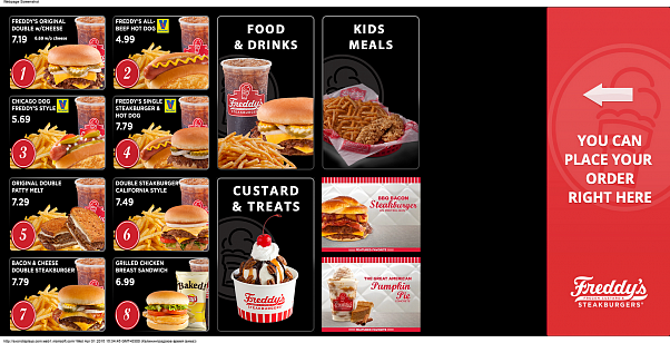 In-store self-service fastfood kiosk